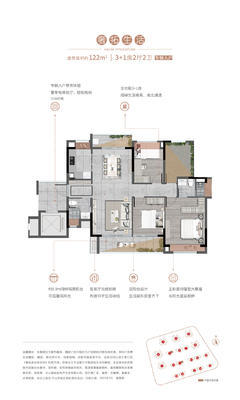 4室2厅 122㎡